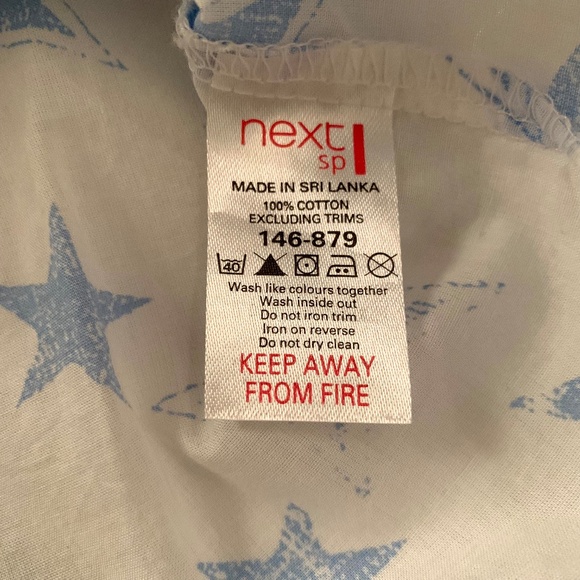 NEXT UK Boys Cotton Star Button Up Shirt Size 11 YRS - Picture 13 of 13